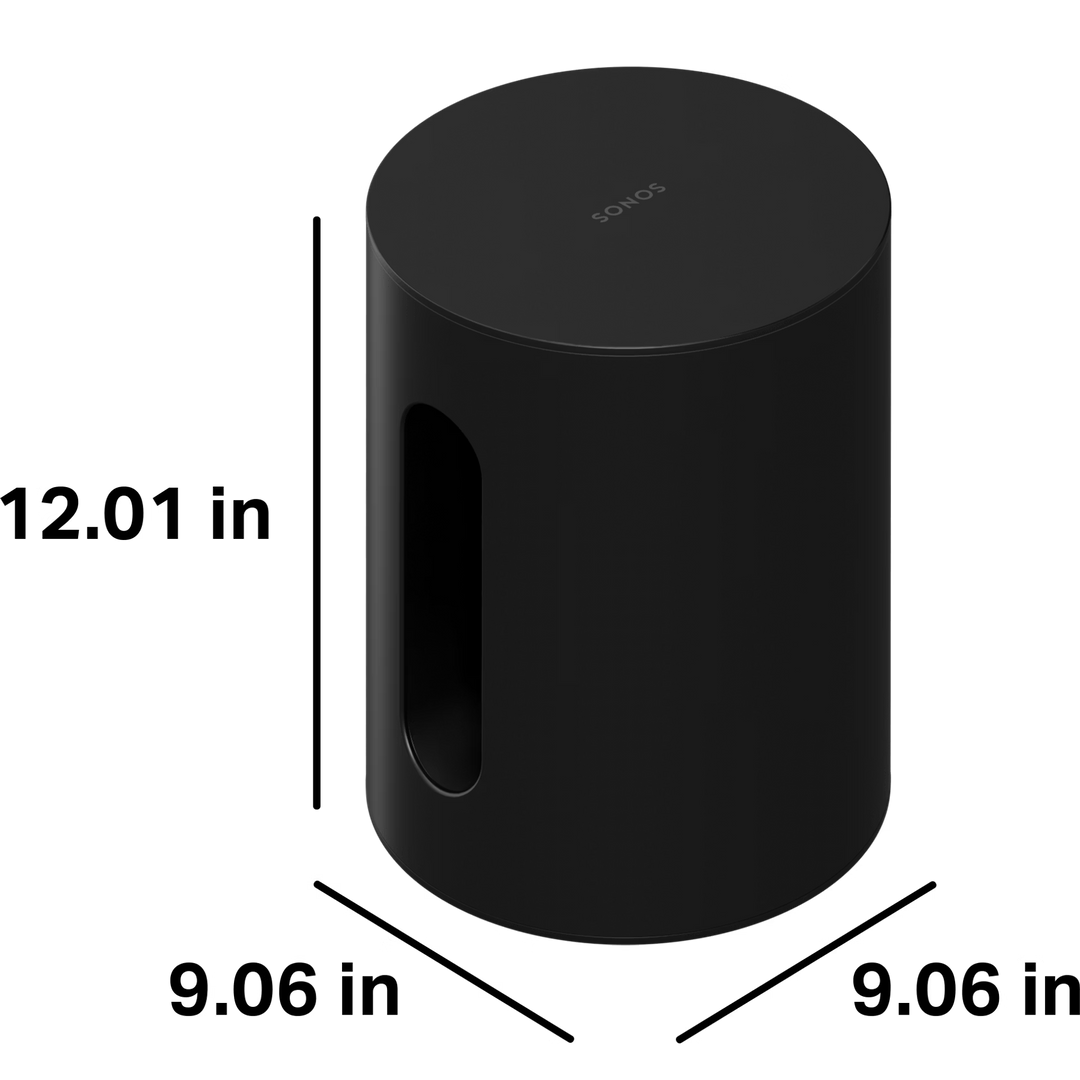 Sonos Sub Mini Wireless Subwoofer for Deep Bass | Home Theater & Music Audio Enhancement