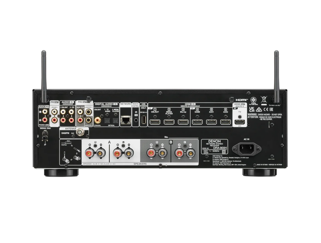 Denon DRA-900H 2.2 Channel Network Stereo Receiver | HEOS Built-In & 8K HDMI