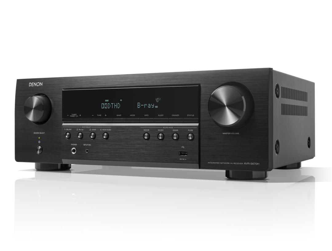 Denon AVR-S670H 5.2 Channel 8K AV Receiver | HEOS Built-In Home Theater Receiver