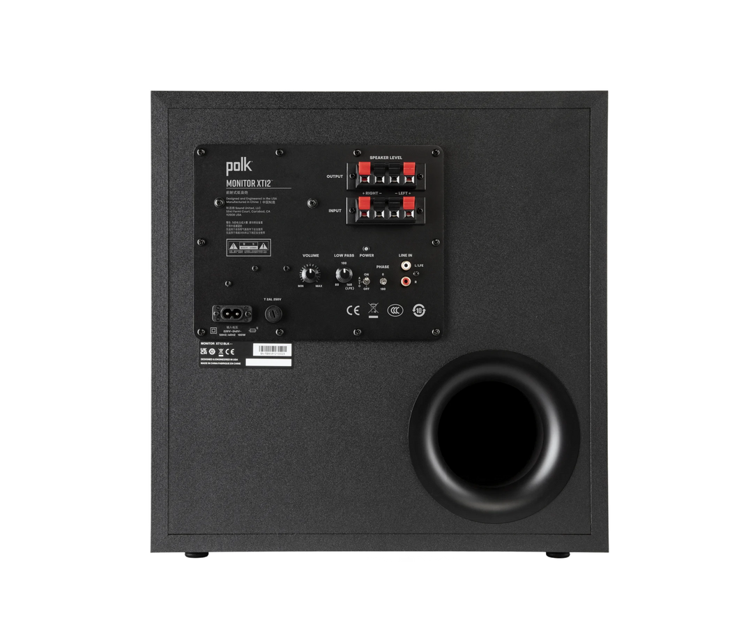 Polk Monitor XT12 Powered Subwoofer | 12-Inch High-Performance Home Theater Subwoofer