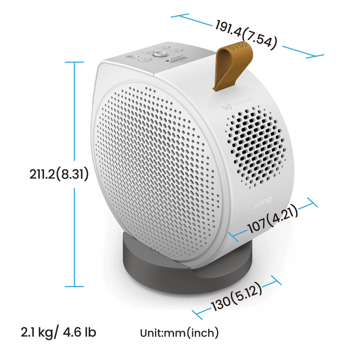 BenQ GV50 Portable Laser Projector | Full HD 1080p, Google TV, 500 ANSI Lumens, Smart Ceiling Projection