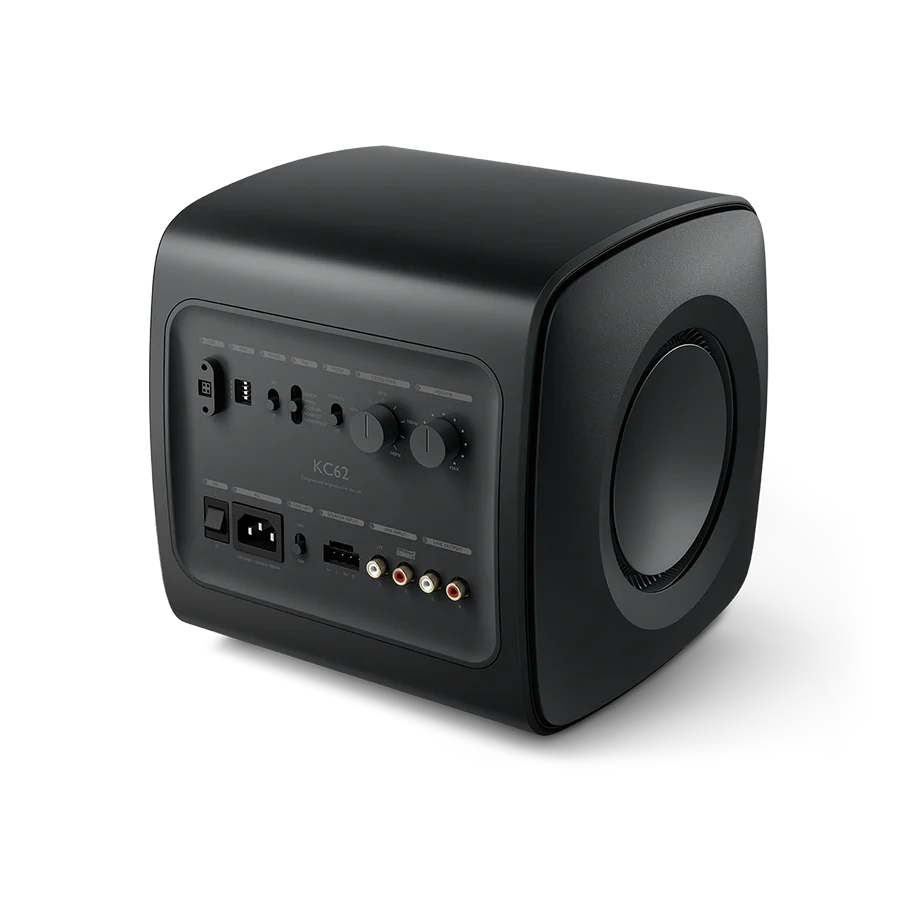 KEF KC62 Compact Subwoofer | 1000W Force-Cancelling Active Subwoofer with Uni-Core® Technology