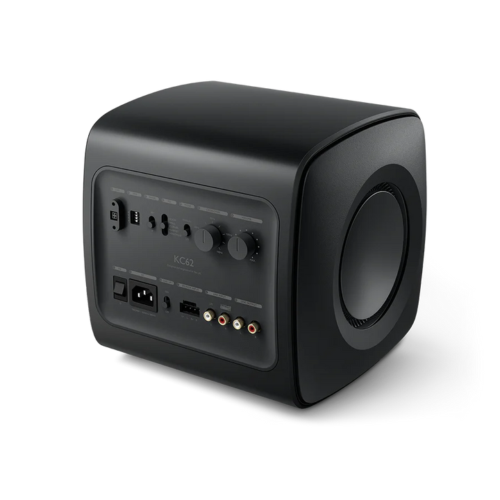 KEF KC62 Compact Subwoofer | 1000W Force-Cancelling Active Subwoofer with Uni-Core® Technology