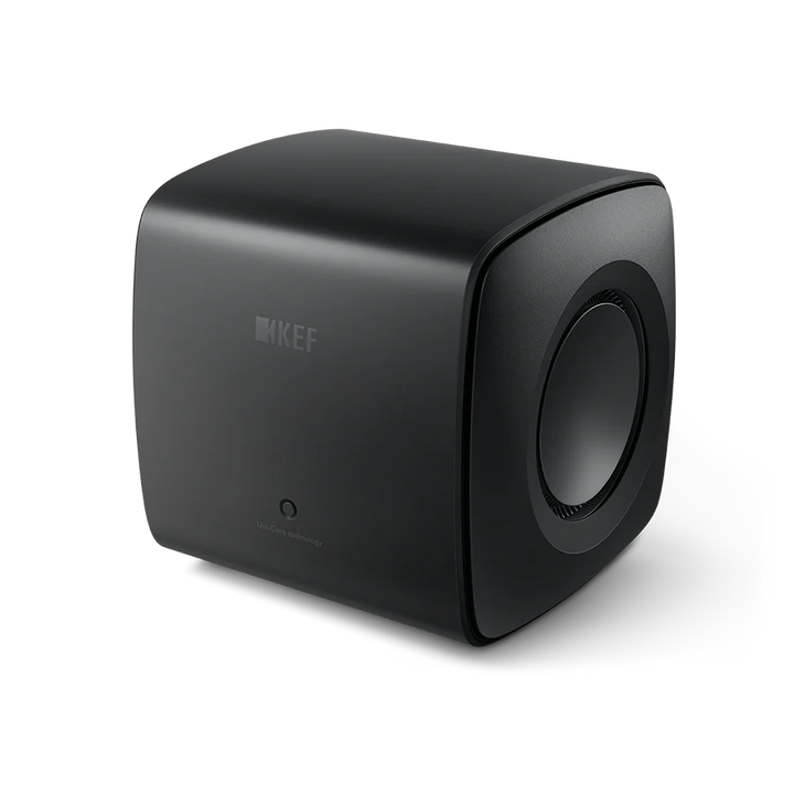 KEF KC62 Compact Subwoofer | 1000W Force-Cancelling Active Subwoofer with Uni-Core® Technology