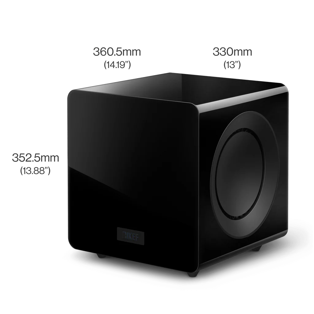 KEF KC92 Compact Force-Cancelling Subwoofer | Dual 9-Inch Active Subwoofer with Music Integrity Engine®