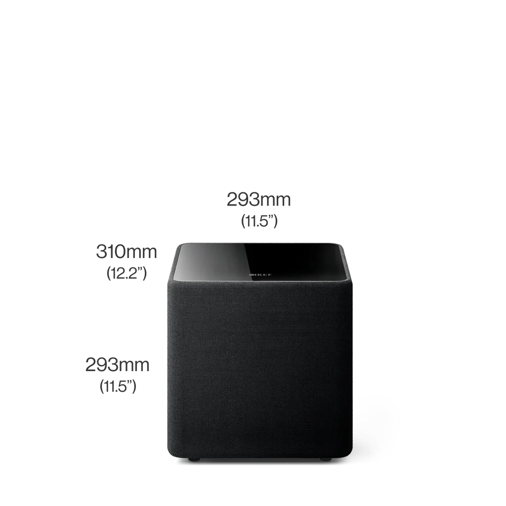 KEF Kube 8 MIE Active Subwoofer | Compact 300W Powered Subwoofer with Music Integrity Engine®