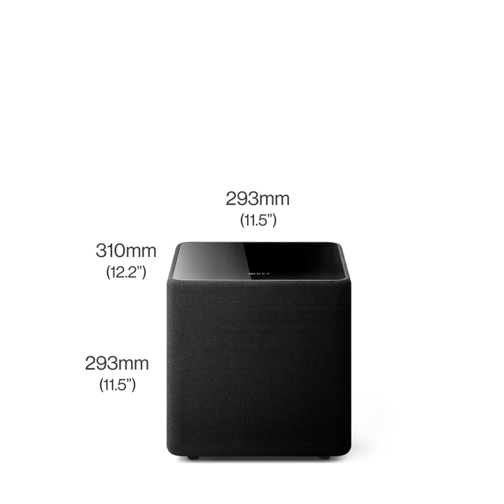 KEF Kube 8 MIE Active Subwoofer | Compact 300W Powered Subwoofer with Music Integrity Engine®